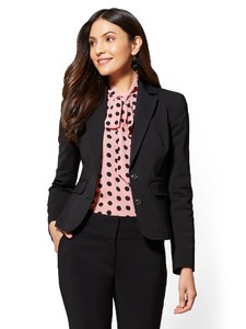 Cerelina Proesl New York & Company 7th Avenue - Topstitched Two-Button Jacket - All-Season Stretch 01044666_006.jpg