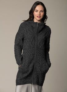 Double Collar Aran Coatigan  charcoal 01.jpg