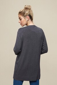 131 Petites Grey Longline Cardigan image number 2.jpg