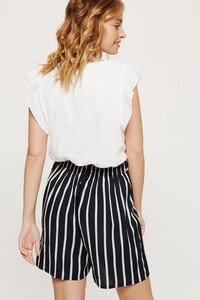 105 Stripe Tie Waist Shorts  image number 2.jpg