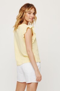 136 Petite Lemon Ruffle Sleeve Tee image number 2.jpg