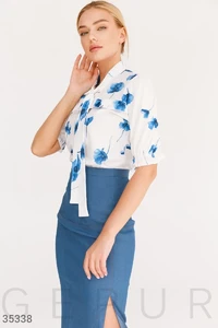 Шелковая цветочная блуза (арт.35338) ♡ интернет-магазин Gepur.webp