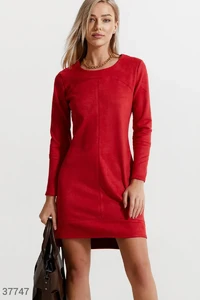 Красное замшевое платье (арт.37747) ♡ интернет-магазин Gepur_1.webp
