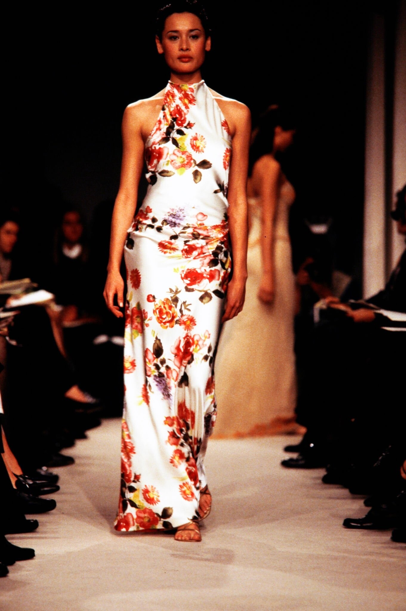 News Photo : A model walks the runway at the Louis Feraud