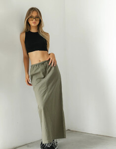 Myrtle Midi Skirt (Khaki) - Khaki Midi Skirt - Women's Skirts - Charcoal Clothing_0003_1.jpg